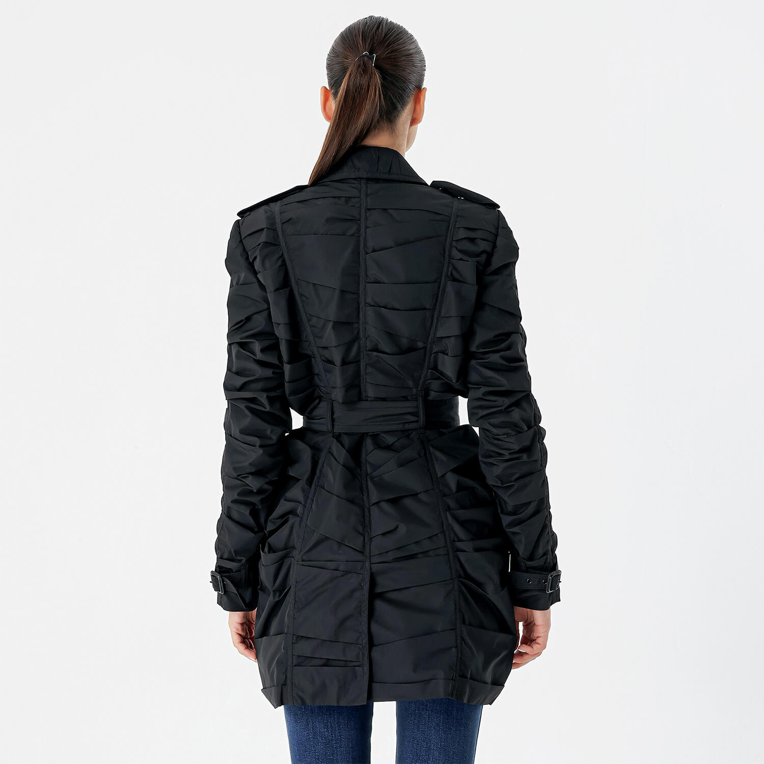 Burberry - Black Drape Trench Coat